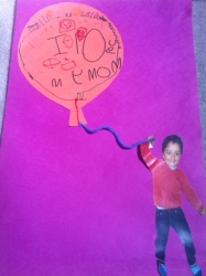 Raahim's card on Mother's day